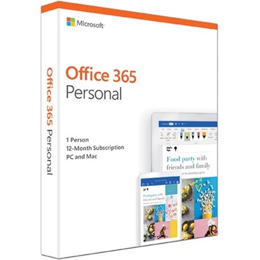Microsoft Office 365 2019 Personal 32/64-bit for Developed Market With 1 Year Subscription - Box Pack - 1 Phone, 1 Tablet, 1 PC/Mac - 1 Year