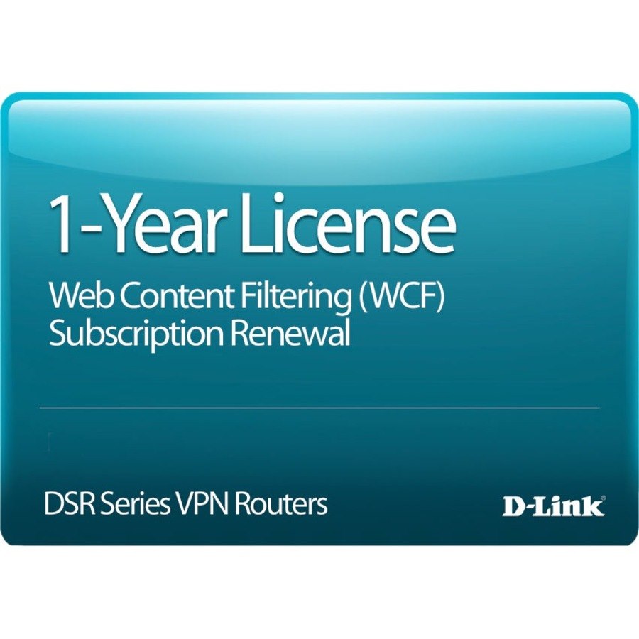 D-Link DSR-250 Dynamic Web Content Filtering License, 12-months
