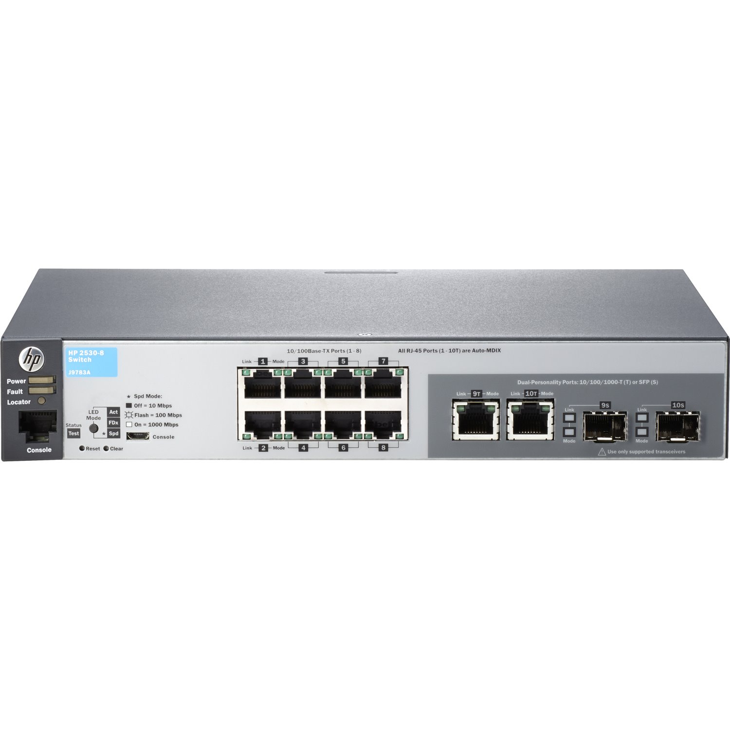 HPE 2530 2530-8 8 Ports Manageable Ethernet Switch - Fast Ethernet, Gigabit Ethernet - 10/100Base-TX, 10/100/1000Base-T