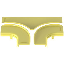 Panduit FiberRunner&reg; Split Cover, Horizontal Tee, 6x4, Yellow