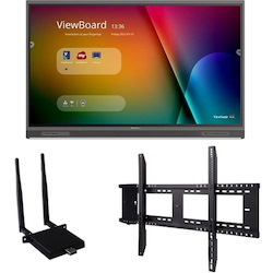 ViewSonic IFP8652-1C-E1 86 Inch 4K Ultra HD Interactive Flat Panel Display with Integrated Microphone, USB-C, Wireless AC Adapter, and Wall Mount