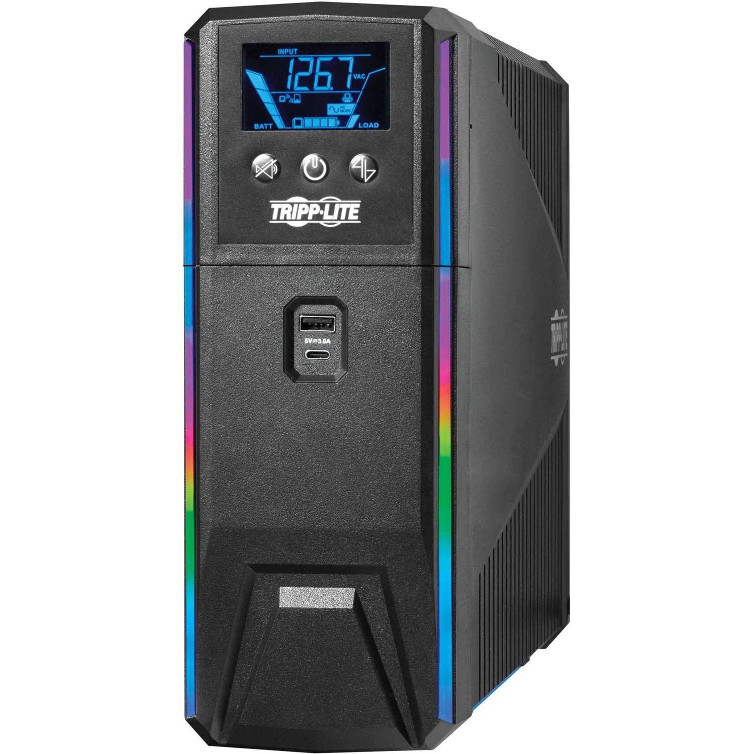 Tripp Lite by Eaton 1200VA 720W 120V Pure Sine Wave Gaming UPS Battery Backup - LCD, AVR, RGB LEDs, USB Charging, Power Saving