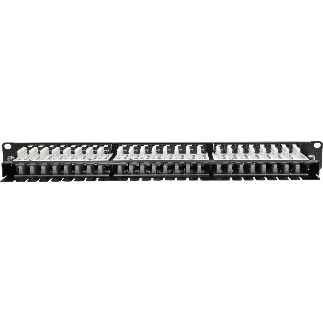 Tripp Lite by Eaton 48-Port 1U Rack-Mount High-Density UTP 110-Type Patch Panel, RJ45 Ethernet, 568B, Cat5/5e, TAA