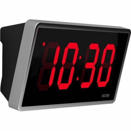 Valcom Digital Clock, 4-Inch, 4-Digits, Wired, 24Vdc