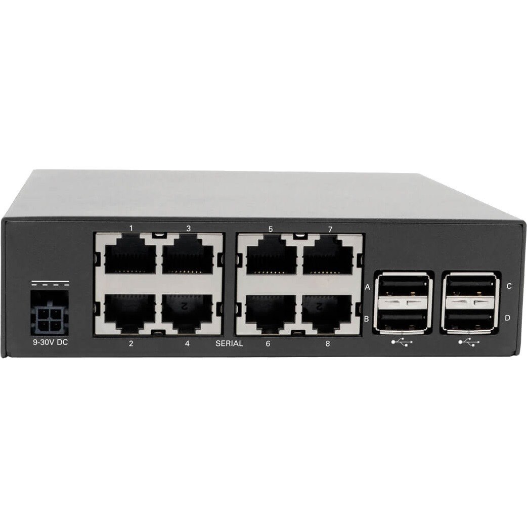 Eaton Tripp Lite Series 8-Port Console Server with Built-In Modem, Dual GbE NIC, 4Gb Flash and Dual SFP