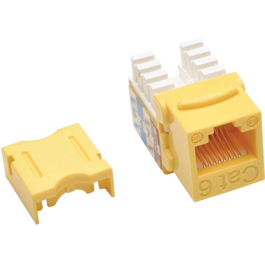 Eaton Tripp Lite Series Cat6/Cat5e 110 Style Punch Down Keystone Jack - Yellow, TAA