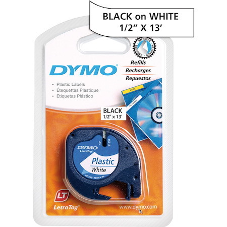 Dymo LT Plastic 12MM X 4M Whit