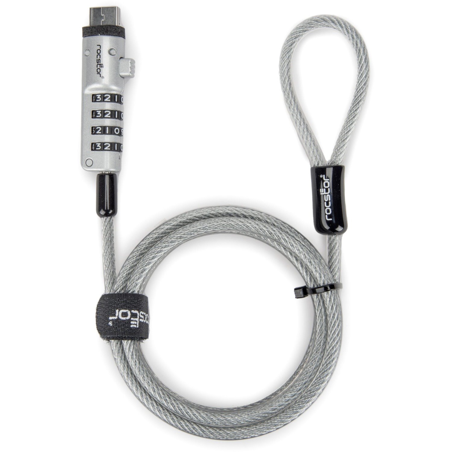Rocstor Rocbolt USB 4-digit Combination Cable Lock System for PC