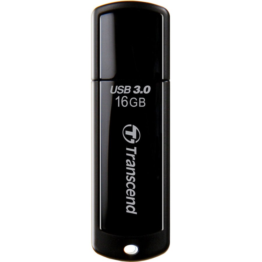 Transcend JetFlash 700 16 GB USB 3.0 Flash Drive - Black