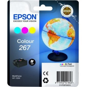 Epson 267 Original Inkjet Ink Cartridge - Cyan, Magenta, Yellow - 1 / Pack