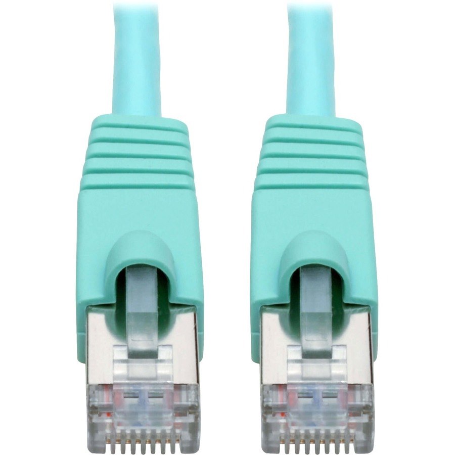 Eaton Tripp Lite Series Cat6a 10G Snagless Shielded STP Ethernet Cable (RJ45 M/M), PoE, Aqua, 7 ft. (2.13 m)