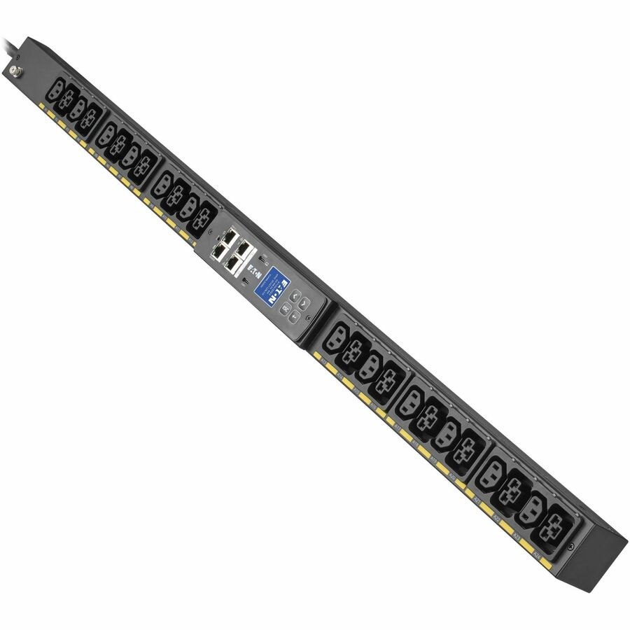 Eaton Single-Phase Managed Rack PDU G4, 100-240V, 24 Outlets, 16A, 3.8kW, C20/L6-20 Input, 10 ft. Cord, 0U Vertical