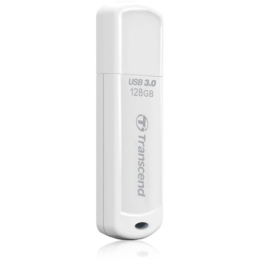 Transcend JetFlash 730 128 GB USB 3.0 Flash Drive - White