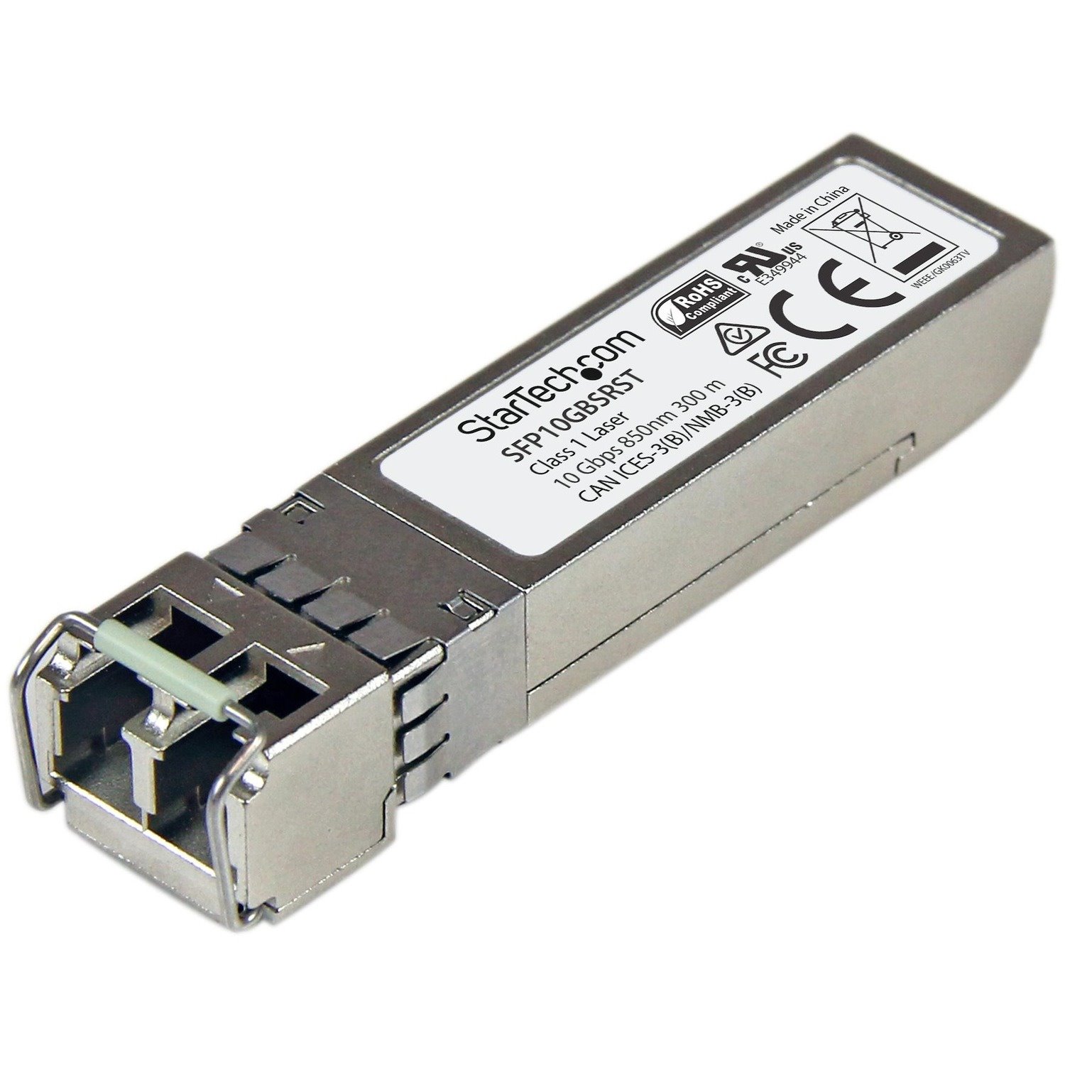 StarTech.com MSA Uncoded SFP+ Module - 10GBASE-SR - 10GE Gigabit Ethernet SFP+ 10GbE Multi Mode Fiber (MMF) Optic Transceiver - 300m DDM