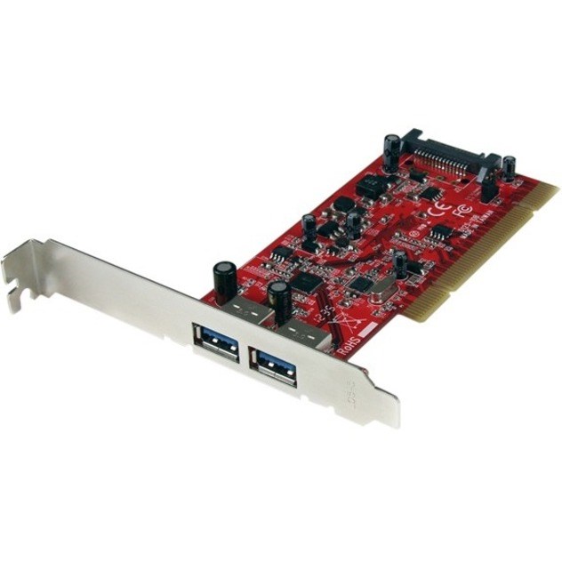 StarTech.com USB Adapter - PCI-X - Plug-in Card - Red - TAA Compliant