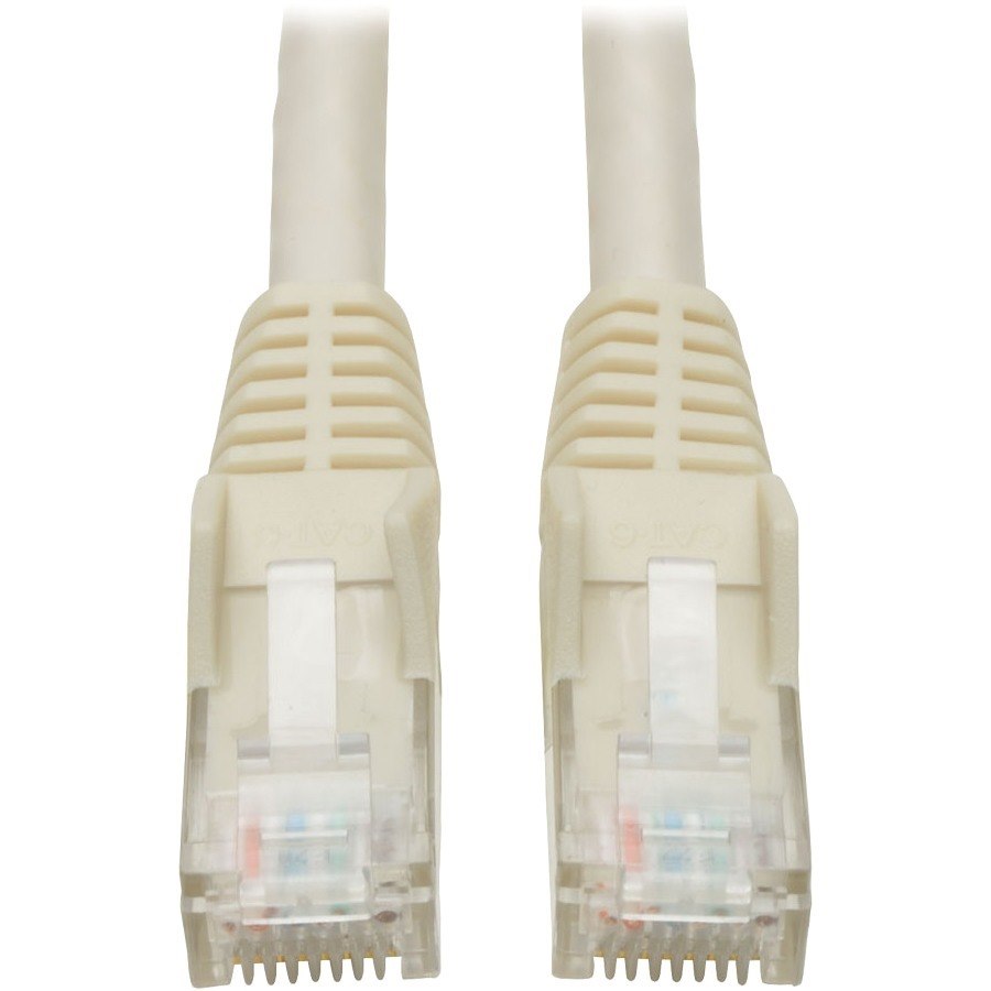 Eaton Tripp Lite Series Cat6 Gigabit Snagless Molded (UTP) Ethernet Cable (RJ45 M/M), PoE, White, 1 ft. (0.31 m)