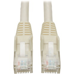 Eaton Tripp Lite Series Cat6 Gigabit Snagless Molded (UTP) Ethernet Cable (RJ45 M/M), PoE, White, 15 ft. (4.57 m)