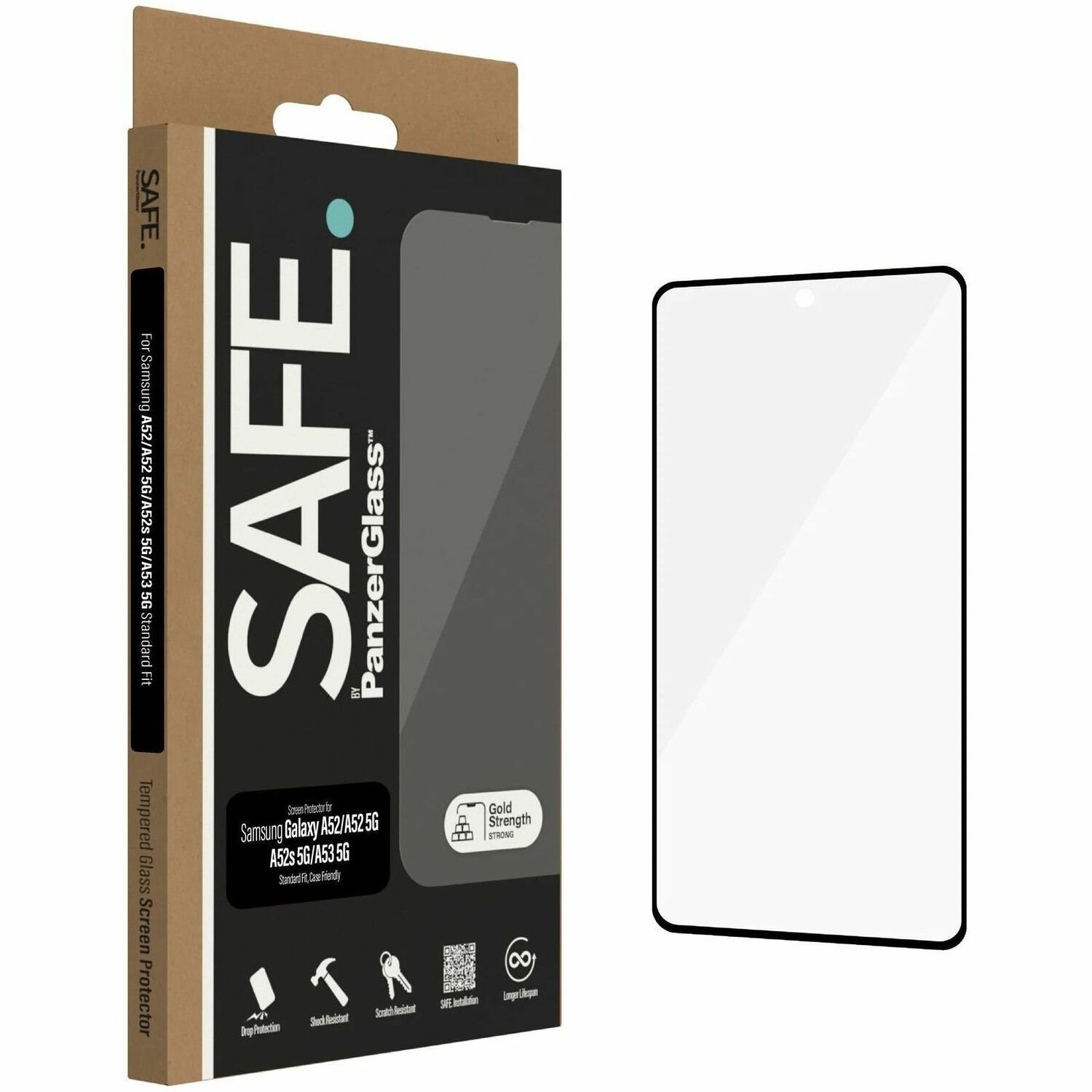 Safe Tempered Glass Screen Protector for Samsung Galaxy A53 5G, Galaxy A52s 5G, Galaxy A52, Galaxy A52 5G