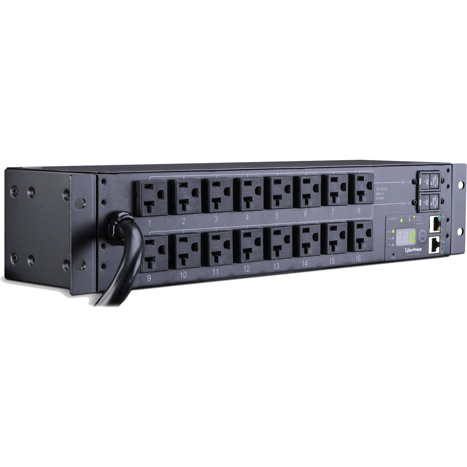 CyberPower Monitored PDU RM 2U PDU30MT16FNET 30A 16-Outlet