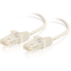 C2G 1ft Cat6 Snagless Unshielded (UTP) Slim Ethernet Patch Cable - White