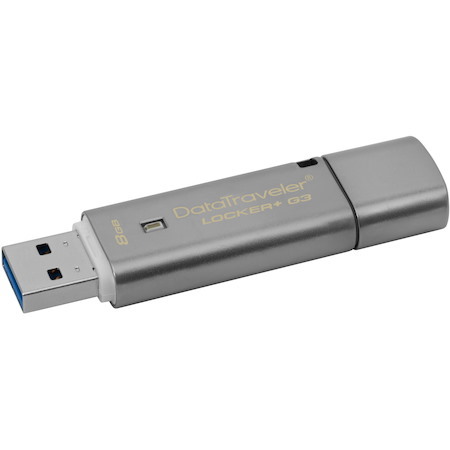 Kingston DataTraveler Locker+ G3 8 GB USB 3.0 Flash Drive - Silver