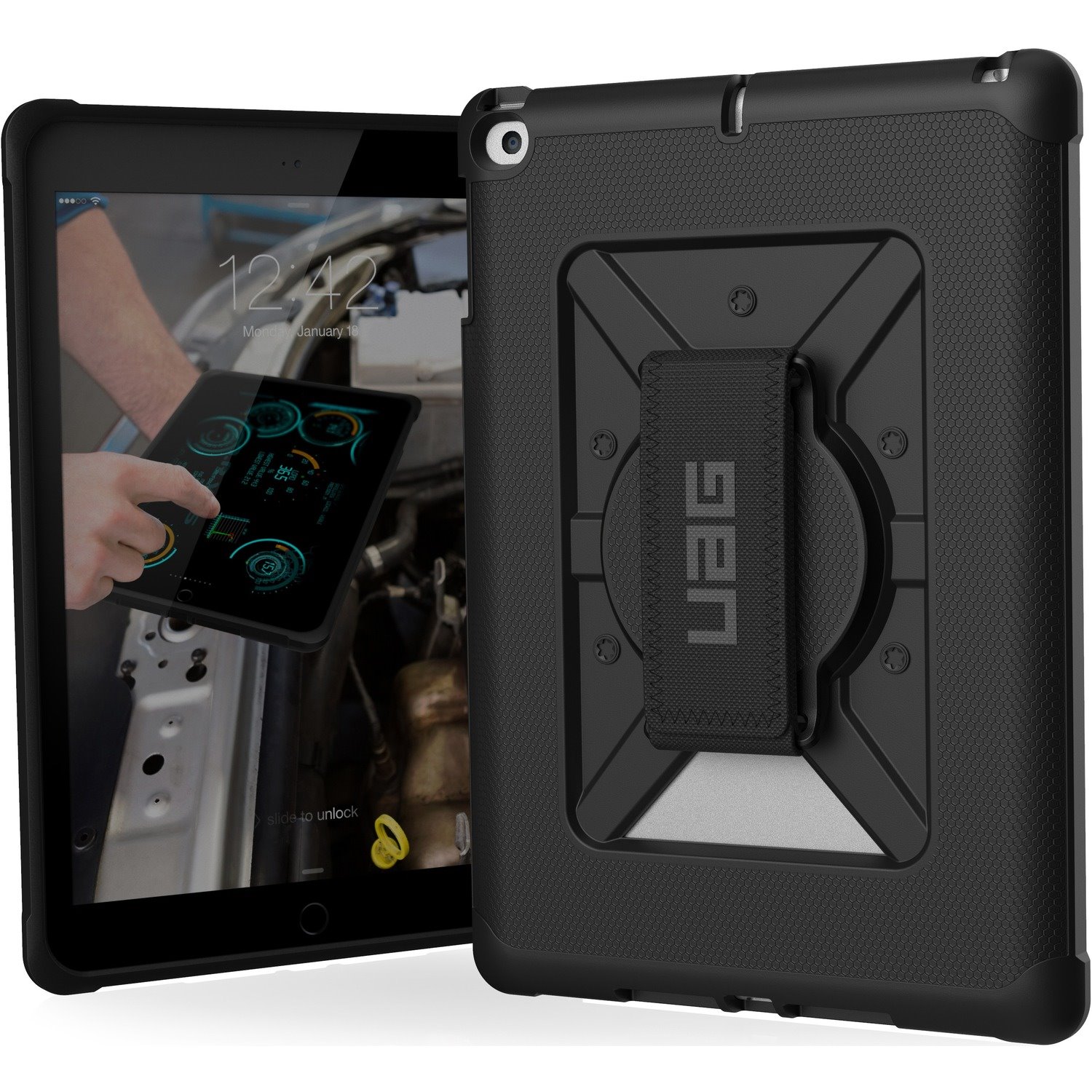 Urban Armor Gear Metropolis Carrying Case for 9.7" Apple iPad (5th Generation), iPad Air Tablet - Black