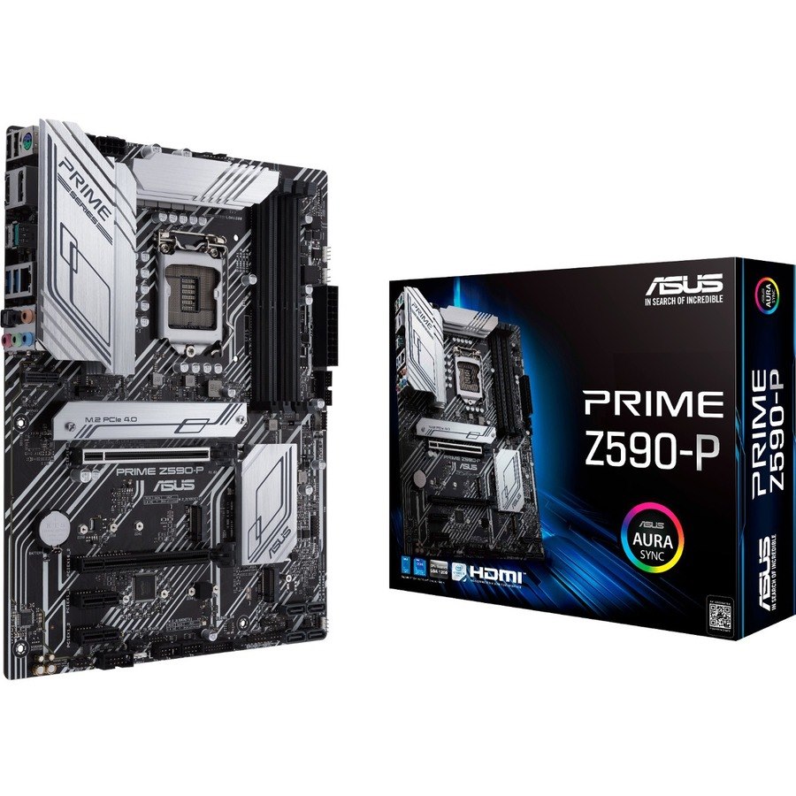 Asus Prime Z590-P Desktop Motherboard - Intel Z590 Chipset - Socket LGA-1200 - Intel Optane Memory Ready - ATX