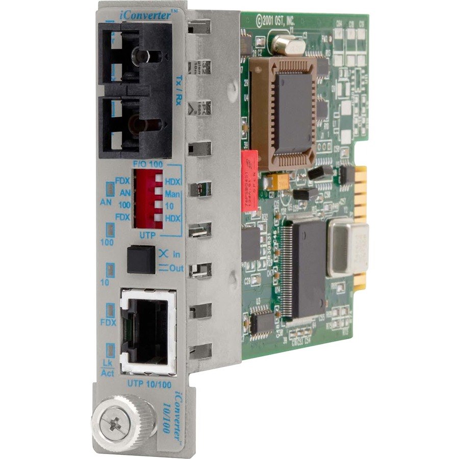 iConverter 100Mbps Ethernet Fiber Media Converter RJ45 SC Single-Mode 30km Module Wide Temp