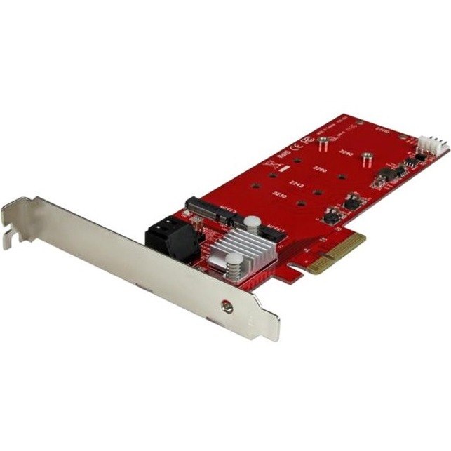 StarTech.com 2x M.2 NGFF SSD RAID Controller Card plus 2x SATA III Ports - PCIe - Two Slot PCI Express M.2 RAID Card plus Two SATA Ports