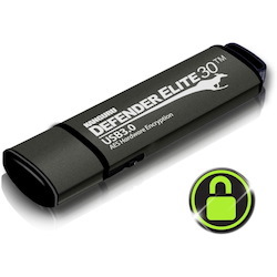 Kanguru Defender Elite30, Hardware Encrypted, Secure, SuperSpeed USB 3.0 Flash Drive, 128G