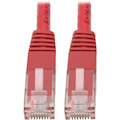 Eaton Tripp Lite Series Cat6 Gigabit Molded (UTP) Ethernet Cable (RJ45 M/M), PoE, Red, 1 ft. (0.31 m)