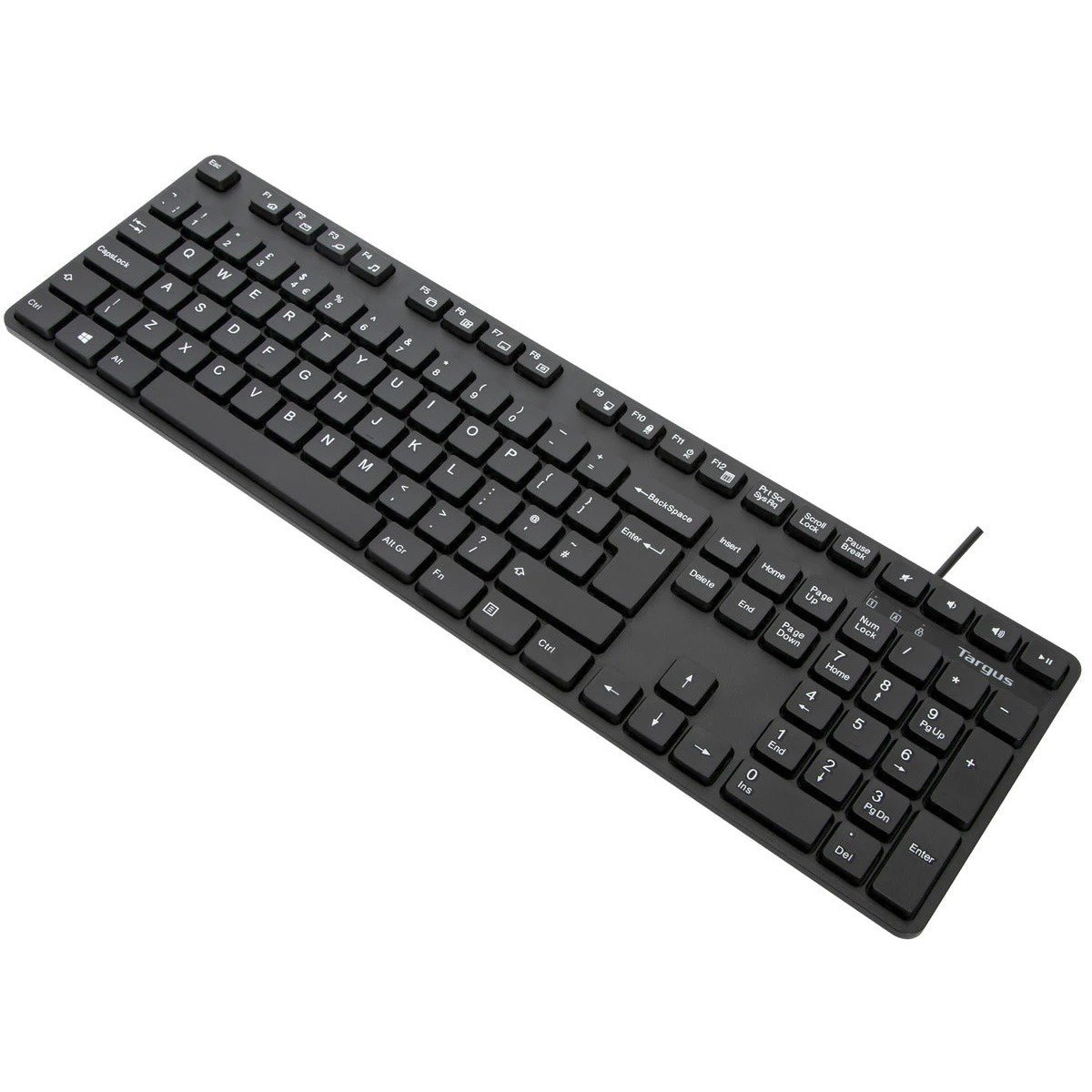 Targus AKB30AMUK Keyboard - Cable Connectivity - USB Interface - English (UK) - QWERTY Layout - Black