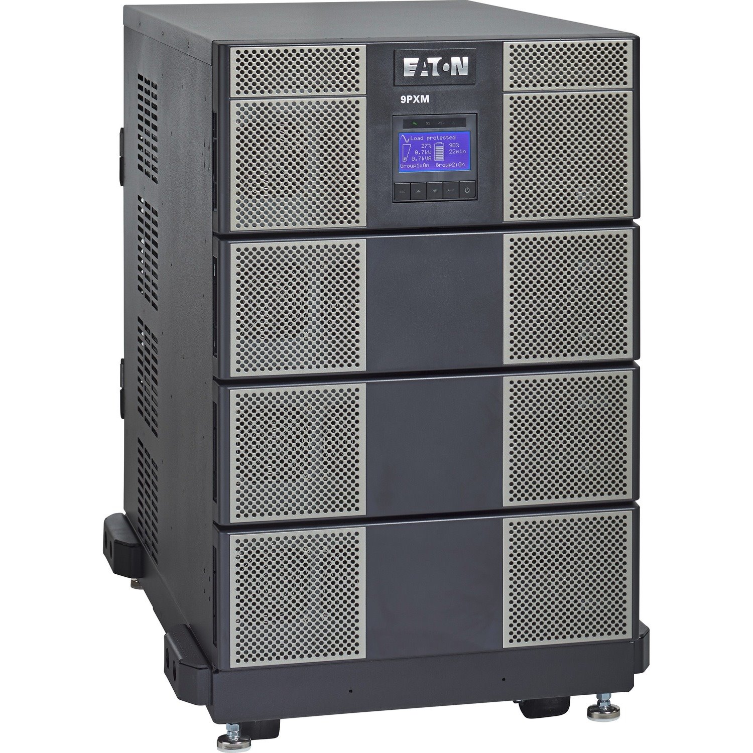 Eaton 9PXM 4000VA 3600W 208-240V Modular Scalable Online Double-Conversion UPS, Hardwired Input, 4x 5-20R, 2 L6-30R Outlets, Cybersecure Network Card Included, 14U, TAA - Battery Backup
