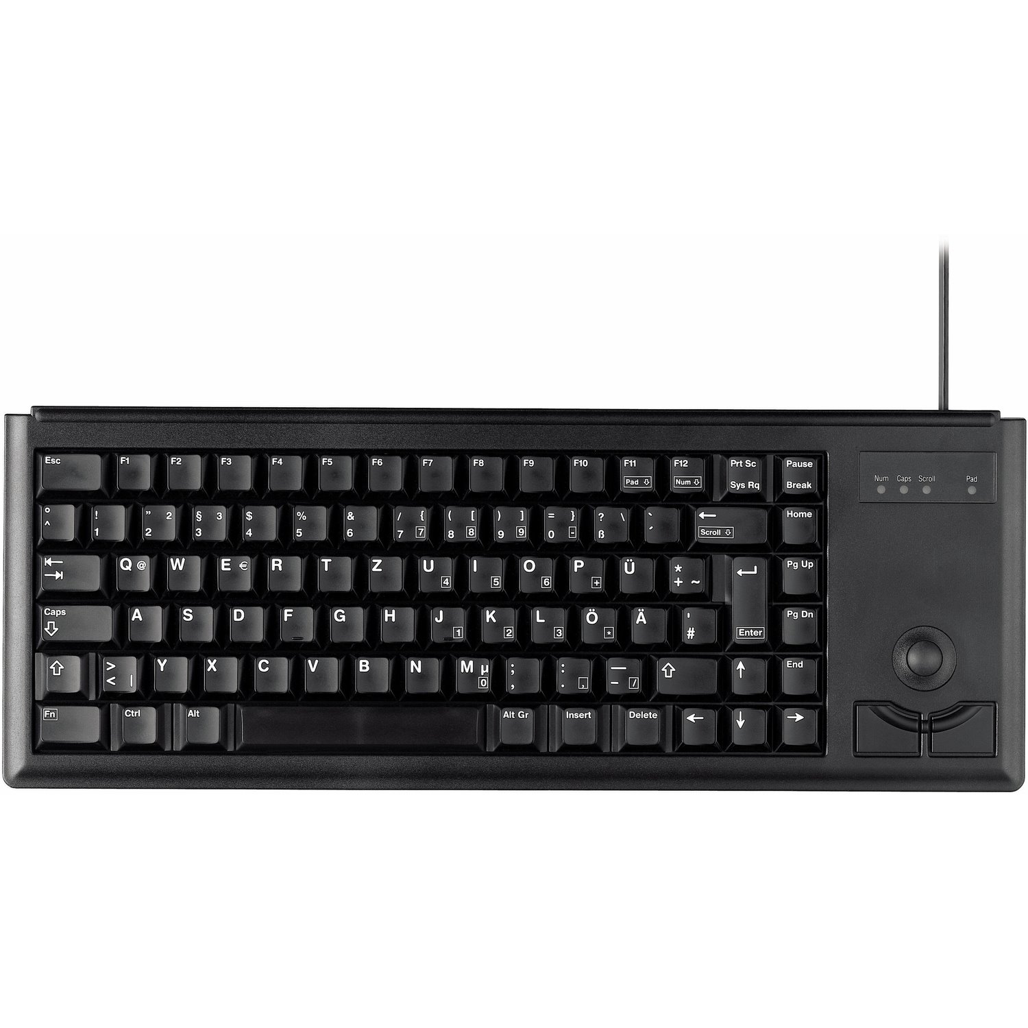 CHERRY G84-4400 Keyboard - Cable Connectivity - PS/2 Interface - English (UK) - Black