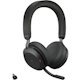 Jabra Evolve2 75 Wireless On-ear Stereo Headset - USB-C - Unified Communication - With Charging Stand - Black - Binaural - Ear-cup - 3000 cm - Bluetooth - 20 Hz to 20 kHz - MEMS Technology Microphone - Noise Cancelling