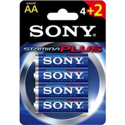 Sony Stamina Plus AM3-B4X2D Battery - Alkaline - 6 / Pack