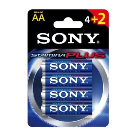 Sony Stamina Plus AM3-B4X2D Battery - Alkaline - 6 / Pack