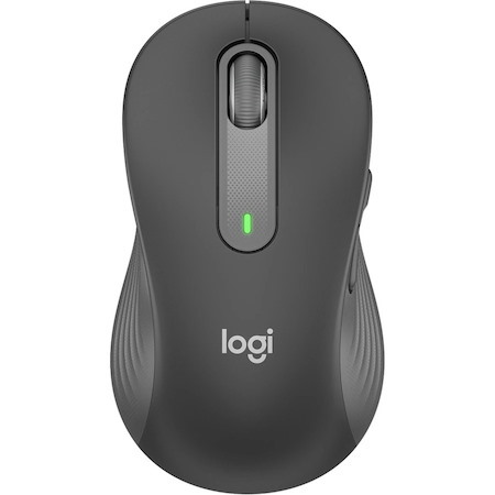 Logitech Signature M650 L Mouse - Bluetooth/Radio Frequency - USB - Optical - 5 Button(s) - 5 Programmable Button(s) - Graphite