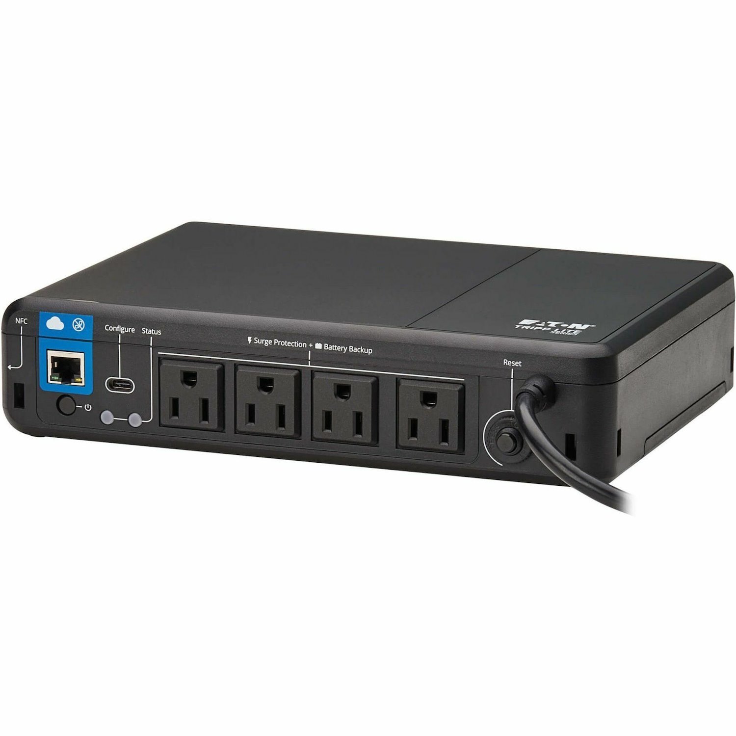 Eaton Tripp Lite Series 600VA 300W 120V Standby Cloud-Connected UPS with Remote Monitoring - 4 NEMA 5-15R Outlets (Surge + Battery Backup), 5-15P Plug, Desktop