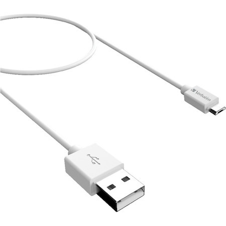 Verbatim Charge & Sync microUSB Cable 1m - White
