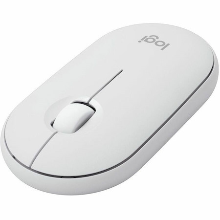 Logitech Pebble 2 M350s Mouse - Bluetooth - USB - Optical - 3 Button(s) - Tonal White