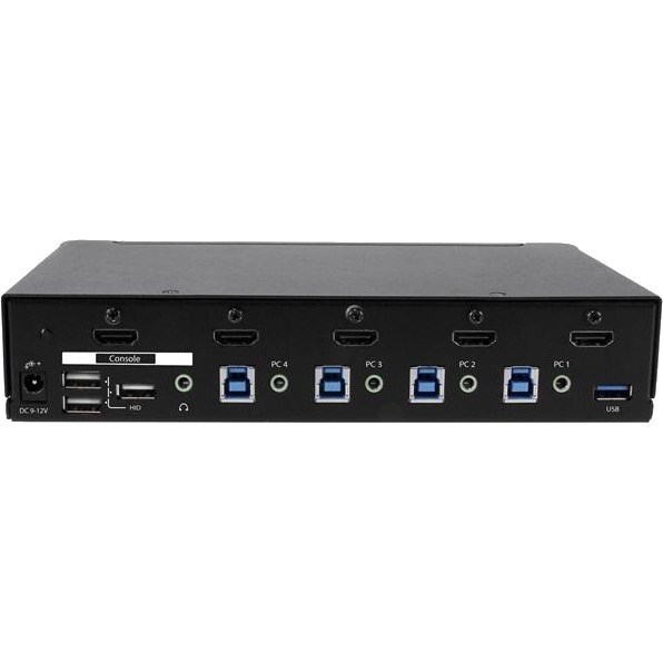 StarTech.com 4-Port HDMI KVM Switch - Built-in USB 3.0 Hub for Peripheral Devices - 1080p