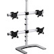 Atdec quad/triple/dual/single monitor desk mount - Freestanding base - Loads up to 17.6lb flat or 13.5lb curved - VESA 75x75, 100x100