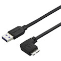 StarTech.com 1m 3 ft Slim Micro USB 3.0 (5Gbps) Cable - M/M - USB 3.0 A to Right-Angle Micro USB - USB 3.2 Gen 1