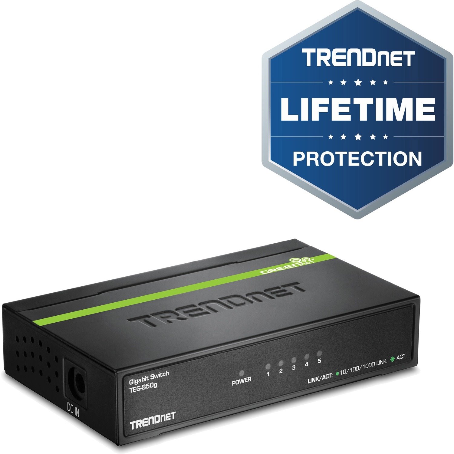 TRENDnet TEG-S50G 5 Ports Ethernet Switch - Gigabit Ethernet - 10/100/1000Base-T - New