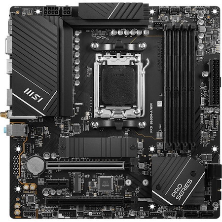 MSI Pro B650M-A WIFI Gaming Desktop Motherboard - AMD B650 Chipset - Socket AM5 - Micro ATX