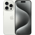 Apple iPhone 15 Pro 256 GB Smartphone - 6.1" OLED 2556 x 1179 - Hexa-core (A17 ProDual-core (2 Core) 3.78 GHz + A17 Pro Quad-core (4 Core) - 8 GB RAM - iOS 17 - 5G - White Titanium