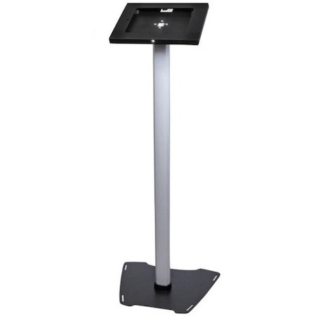 StarTech.com Secure Tablet Floor Stand - Security lock protects your tablet from theft and tampering - Supports iPad and other 9.7" tablets - Fixed Height of approx. 42" (1060 mm) - Built-in cable management - Covered Home button - TAA compliant - Thread the tablet's charge cable through the pillar-style stand