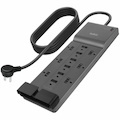 Belkin 12-Outlet Surge Protector w/ 12 AC Outlets & 2.4M Long Flat Plug Heavy-Duty Extension Cord for Home, Office, Travel, Computer Desktop, Laptop & Phone Charger - 3,940 Joules of Protection