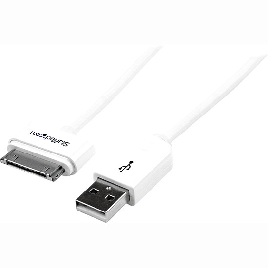 StarTech.com 1m (3 ft) AppleÂ&reg; 30-pin Dock Connector to USB Cable for iPhone / iPod / iPad with Stepped Connector